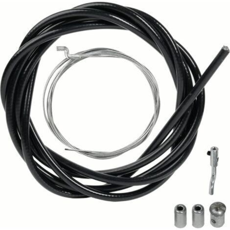 Câble d'Accélérateur pour Tondeuse à Gazon 1.5mm, avec Embout en Z et Serre Câble Kit de Réparation Universel pour Débroussailleuse et Motoculteur​