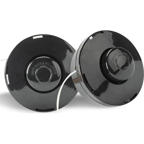 Lot de 2 têtes de coupe universelles, bobine de rechange en nylon M10 x 1,25 et tête à double bobine pour tondeuses à essence (1/5)