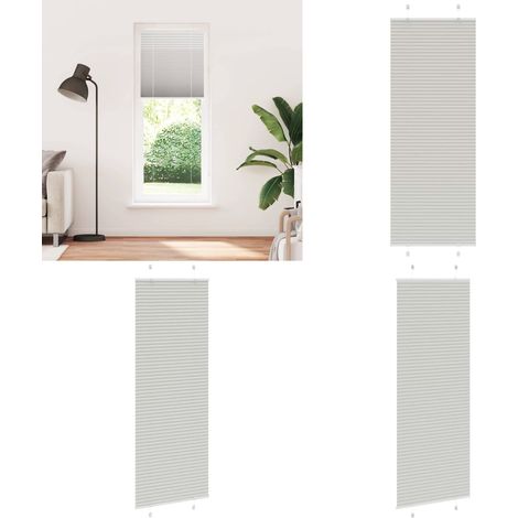 vidaXL Plissee Hellgrau 80x200 cm Stoffbreite 79,4 cm Polyester (1/5)