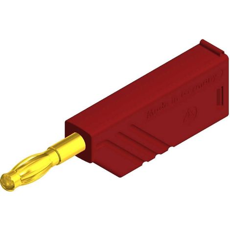 Sks-Hirschmann Ficha banana macho 4 mm roja conexión eléctrica