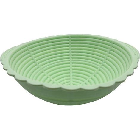 Panier de fermentation pour pain, panier de fermentation rond en silicone pliable pour pain au levain, bol de fermentation étanche, vert (1/5)