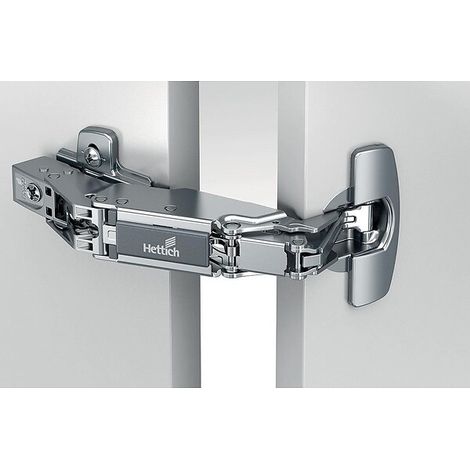 Charnières Sensys non amorties - 165° - montage rapide fix - entraxe 45 - coudure 0 (B12,5) - HETTICH
