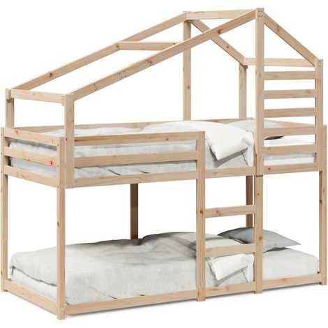 Maison Exclusive - Etagenbett ohne Matratze 90x200 cm Massivholz