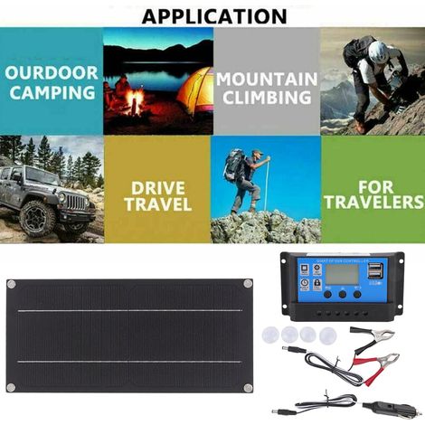 Kit Solaire 600W 18V avec Contrôleur de Charge 100A pour Batterie - Équipement d'Extérieur et Agricole