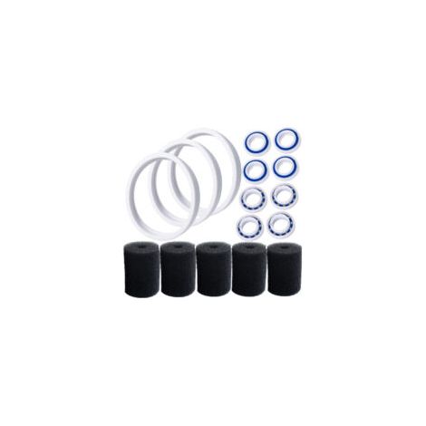 Pneumatici di ricambio C10 compatibili con il robot pulitore per piscine Polaris 180 280 360 380 con cuscinetti a sfera per ruote C60 e spazzola per tubo flessibile 9-100-3105 - Crezuo