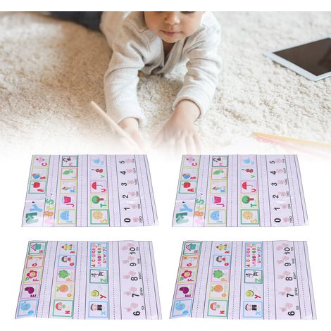 Set mit 2 Sets abwischbarer und kreativer PVC-Wandaufkleber mit Buchstaben, für die frühkindliche Entwicklung, zur Dekoration von Wohnzimmer, Schlafzimmer, Kinderzimmer und zur Wandgestaltung im Kinde (1/5)