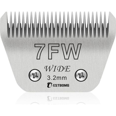 7FW Wide and Removable Blades for Pet Grooming, Compatible with A5, KM10/Moser 45/Masterclip A5, Cutting Length 1/8 Inch (3.2 mm) (1/5)