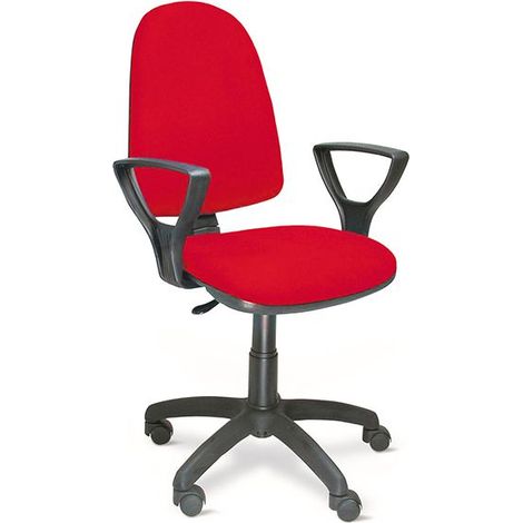 Poltrona Ufficio girevole in tessuto Toria Rosso