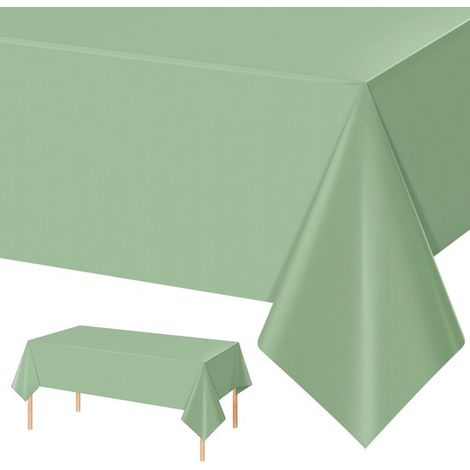 2er-Set Tischdecken in Olivgrün (137 x 274 cm) – Wasserabweisend, einfarbig, geeignet für Partys und den täglichen Gebrauch (1/5)