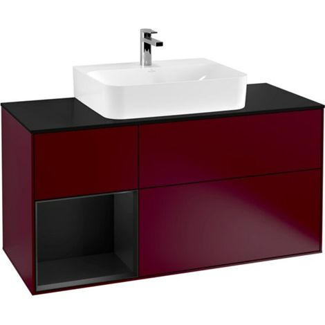 V&B Waschtischunterschrank Wandbeleuchtung Finion 120cm, Pl bla m, Reg li bla m Lac, Peo m (1/2)