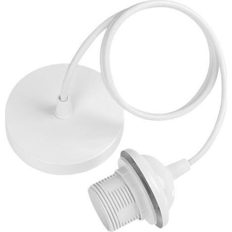 Suspension E27 avec anneau à vis, câble textile réglable 50cm, suspension compatible avec abat-jour, ille idéale pour cuisine, salon (1/5)