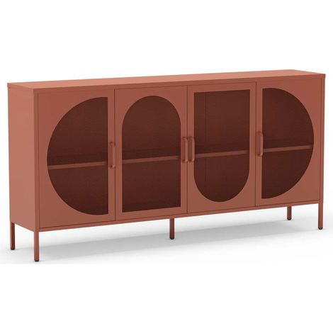 Mueble aparador modelo Toledo 4 puertas acabado metal terracota, 160cm(ancho) 90cm(alto) 40cm (largo) (1/4)