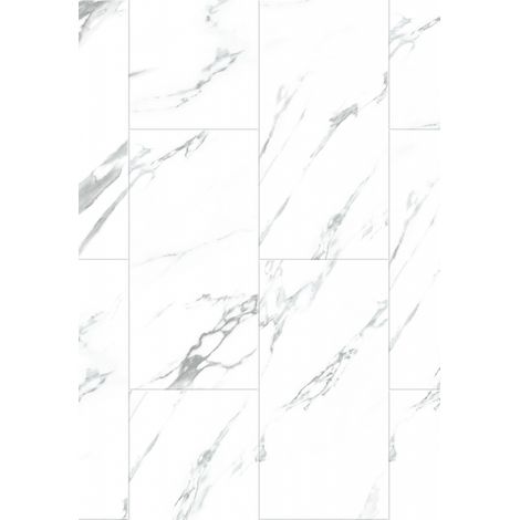 Mexen Glacier White Vinylpaneele 610 x 305 mm LVT Dryback 2,5 mm, Unterlage, 4 V-Fuge, Jazz White - F1451-0610-305-255-4V1-01 (1/2)