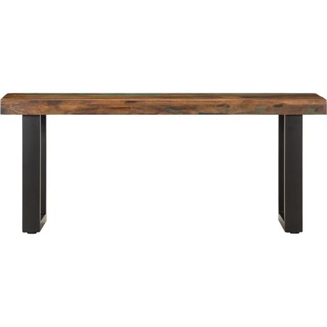 Maison Exclusive - Panca 110 cm in Legno Massello di Recupero e Acciaio