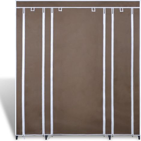 Meubles de Rangement,Armoire avec compartiments et tiges 45 x 150 x 176 cm Marron CFW935716 (1/5)