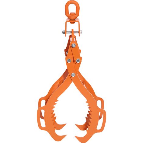 Pince forestière en bois avec 4 griffes, 1202 kg, Double rangée, Pince de levage pour soulever des troncs d'arbres, taille d'ouverture 71 cm pour différents troncs, barres (1/5)