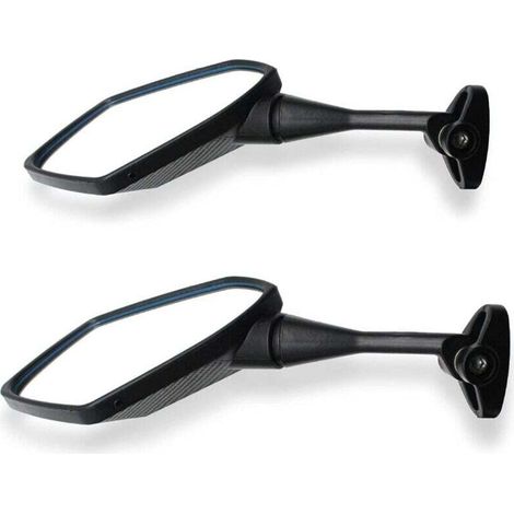 Retroviseur Moto, Retro Moto, 2 Rétroviseurs Moto ABS Rétroviseur Pentagonal Diamant Rotatif à 360 Degrés avec Vis (1/5)