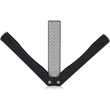 Double Sided Diamond Whetstone 400/600 Grit, Folding Knife Sharpener, Pocket Whetstone (1/4)