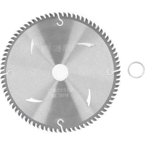 80 dents lame scie circulaire carbure de tungstène, dent alternée, découpe bois, pour projets menuiserie (1/5)