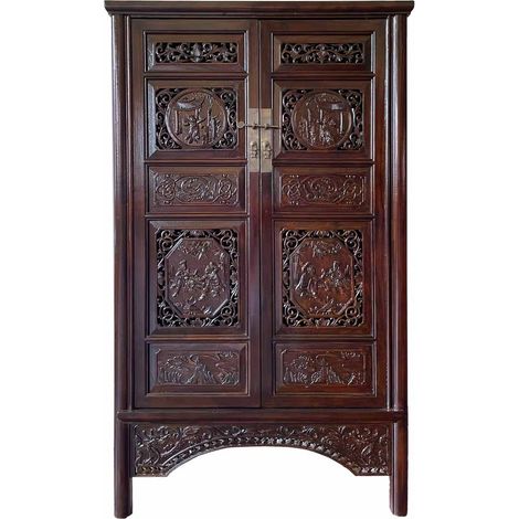 Armario de madera marrón 95x40x160 (1/5)