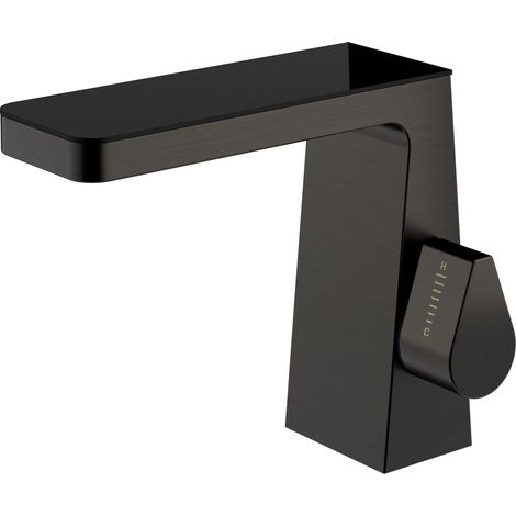 BERNSTEIN - Miscelatore per lavabo NT7320 effetto cascata - nero opaco, canna di fucile o bianco opaco Canna di fucile	Canna di fucile
