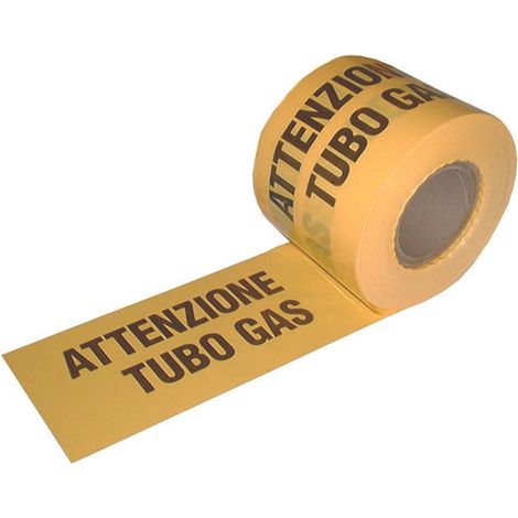 Cinta marcadora de tuberías de gas h120mmx200m