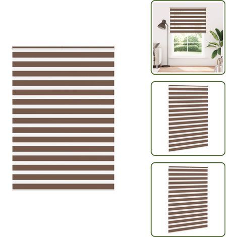 Zebrarollo Braun 165x230 cm Stoffbreite 160,9 cm Polyester - Zebra-Jalousie - Zebra-Jalousien - Zebra-Rollo - Doppelrollo (1/5)