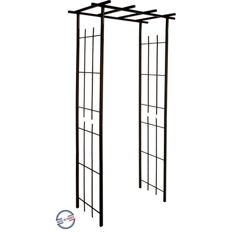 Louis Moulin Pergola stretta 3046 - Tubo quadrato per pianta rampicante in ferro invecchiato, 97 x 40 x 198 cm (1/3)
