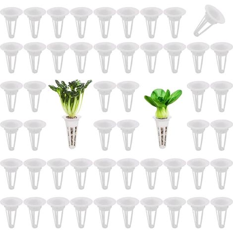 Lot de 50 paniers de culture de rechange pour système de culture hydroponique - Pour plantes d'intérieur et jardin