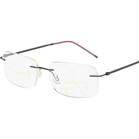 Lunettes de lecture - Noir mat - Conviennent à la vision de près et de loin, 300 degrés. (1/5)