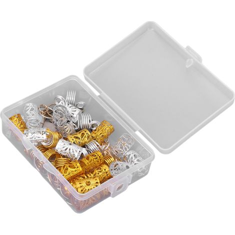 Perles pour tresses et dreadlocks, accessoires en alliage pour la création de dreadlocks. Tubes, anneaux et pinces à cheveux. (1/5)