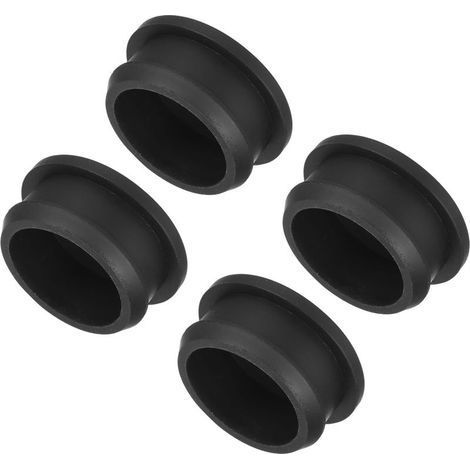 4pcs Bouchons de Trou en Silicone, 30 mm Diamètre de Montage Bouchon d'étanchéité Rond Souple et Flexible de Verrouillage, pour Trous, Bouteilles, Tuyaux, Appareils, Noir (1/5)