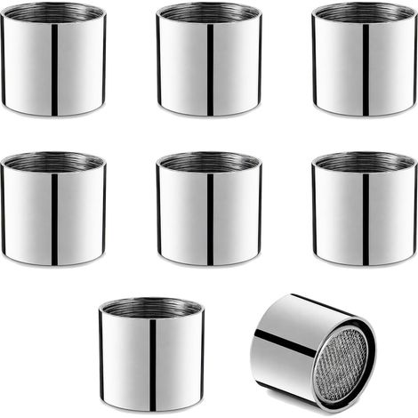 M22 Brass Inner Thread Faucet Aerator - Tap Tip, Filter Faucet and Water Saver for Kitchen and Bathroom Sink Faucet (Pack of 8) (1/5)