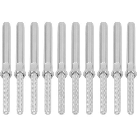 Ensemble de 10 vis de compression filetées pour garde-corps de câbles en acier inoxydable, M5 2,5 mm/0,1 po