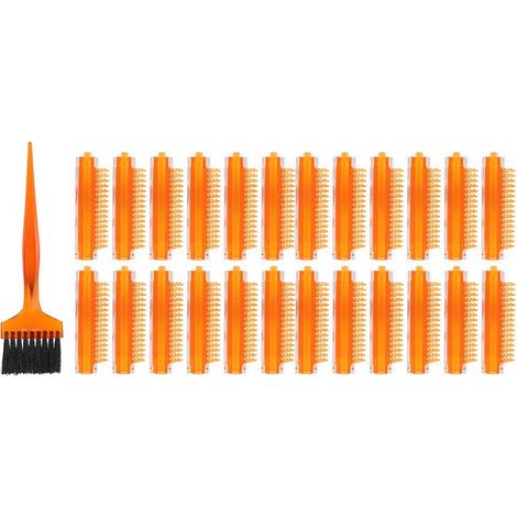 Bigoudi ondulé pour cheveux bouclés, tige de permanente, outil de coiffure (orange transparent type 13) (1/5)