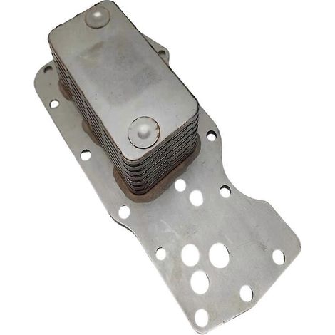 Refroidisseur d'huile moteur pour excavatrice, compatible avec les radiateurs de moteurs Cummins 5.9L, 4.5L et 6.7L. Références : 3959031, 4895742 et 4896409. (1/5)