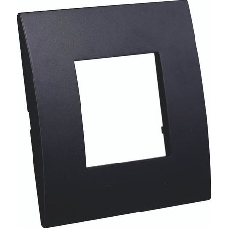 Placca Plastica Serie Venus 2P Colore Nero Compatibile Con Vimar Arke (1/3)
