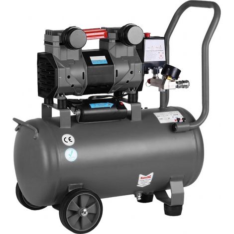 Compresor de aire profesional con certificado CE SILENCIOSO, 24 litros 1.5 CV / 1.1kW 8 Bares (Versión de mayor cilindro)