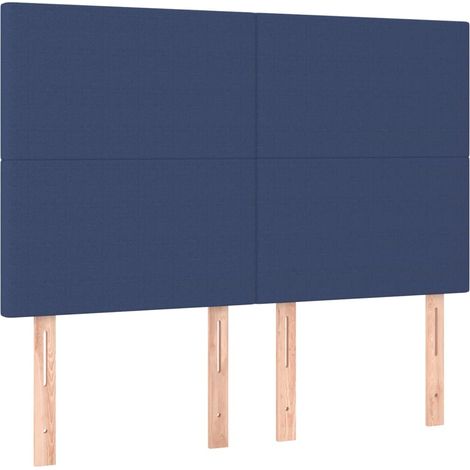 Maison Exclusive - Cabecero de cama azul 144x5x118/128 cm Tela