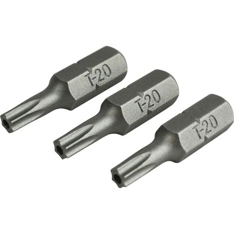 Faithfull Security S2 Grade Steel Screwdriver Bits T20S x 25mm