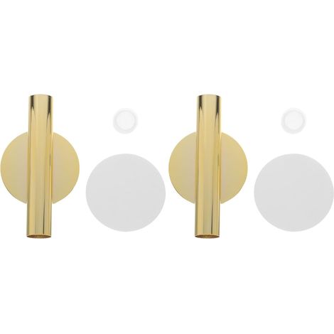 Vase mural minimaliste en métal doré, décoratif sans perçage, convient au salon et à la chambre (1/5)