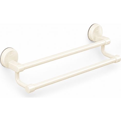 Portasciugamani a ventosa a doppia barra per bagno 50 cm (1/5)