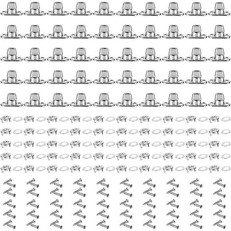 Set mit 50 Drehverschlüssen, Ösen und Drehknopfnägeln, wie abgebildet (1/5)