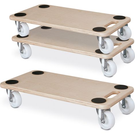 BRB 3x Möbelroller/Transportroller 600x300x120 mm, Tragkraft 200 kg (1/3)