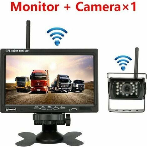 Caméra de recul sans fil 7 pouces – Écran LCD étanche IP67 – Vision nocturne 15m – Angle 120° – Compatible 12V-24V (1/5)