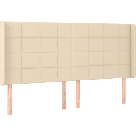 Maison Exclusive - Testiera ad Orecchio Crema 183x16x118/128 cm in Tessuto (1/5)