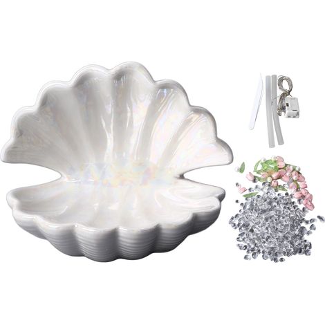 Kit Veilleuse DIY Lampe de Table Fleur Coquillage Blanc Lumière LED Décoration Romantique Chambre Bureau (1/4)
