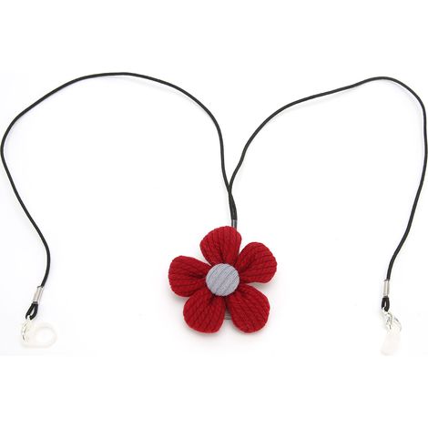 Étui porte-appareil auditif fleur rouge mignon, clip antichute pour enfants adolescents, attache de sécurité pour prothèse auditive (1/5)
