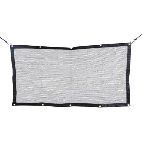 Filet pour Voiture pour Animaux Portable Filet de Protection Voiture Séparation pour Chien Chat Filet avec Crochets et Cordes Grille de Séparation Universelle pour Voiture 115cm×62cm (1/5)