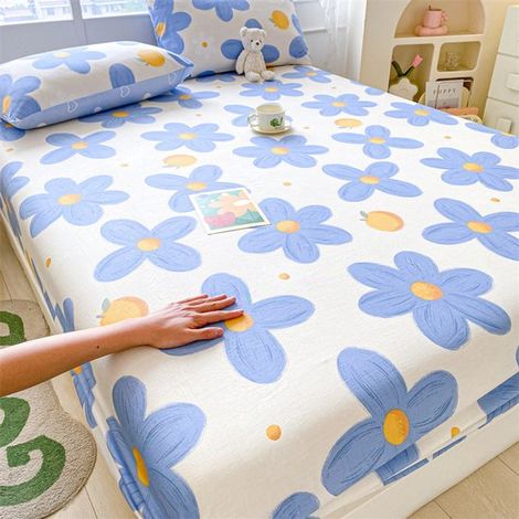 Drap-housse extensible - 180x200 cm - 29 cm de large - Coton - Élastique tout autour - H (1/2)
